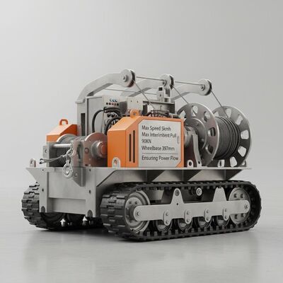 अधिकतम गति 5 किमी/घंटा ट्रांसमिशन लाइन उपकरण अधिकतम रुक-रुक कर खिंचाव 90KN और व्हीलबेस 397mm के साथ सुसज्जित, जो बिजली के प्रवाह को सुनिश्चित करता है