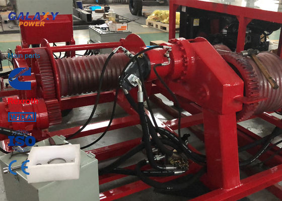 डबल व्हील हाइड्रोलिक पुलर और हाइड्रोलिक चरखी 77kw 103hp कमिंस इंजन