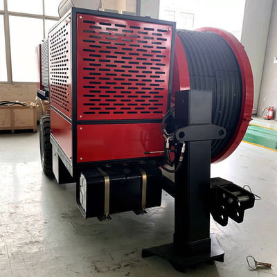 Overhead Transmission Line Cable Stringing Equipment 100KN Hydraulic Puller Tensioner for Conductor Pulling and Tensioning