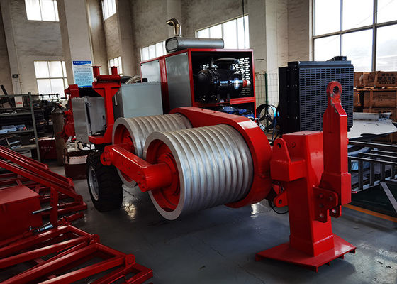 ट्रांसमिशन लाइन उपकरण 120KN हाइड्रोलिक पुलर 129kw (172hp) डेसील इंजन