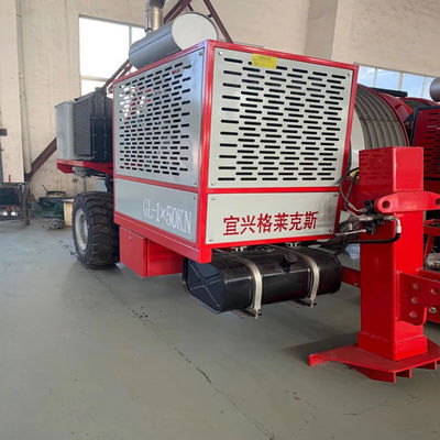 110KV 6 नाली 1x50KN हाइड्रोलिक केबल टेंशनर स्ट्रिंग उपकरण