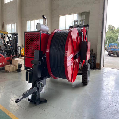 लाल रंग टिकाऊ डीजल मैक्स 2x40KN ओवरहेड लाइन Strinnging उपकरण
