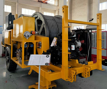 2X70KN 40 मिमी कंडक्टर केबल वायर स्ट्रिंगिंग उपकरण stepless गति