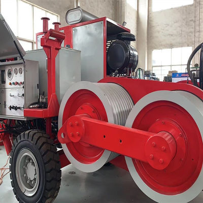 380KN 4 और 6-बंडल कंडक्टर हाइड्रोलिक केबल पुलर स्ट्रिंग उपकरण