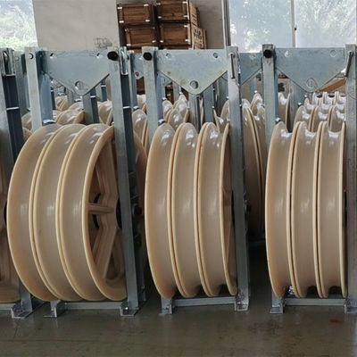 916x110mm तीन पहियों नायलॉन चरखी यूनिवर्सल कंडक्टर स्ट्रिंग ब्लॉक