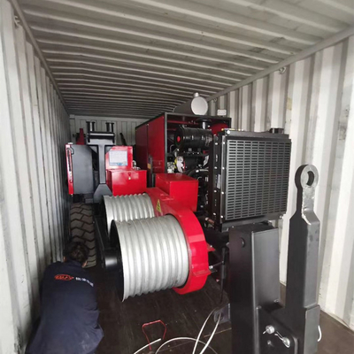एरियल स्ट्रिंगिंग 239KW (320hp) 22T हाइड्रोलिक केबल पुलर विंच मशीन